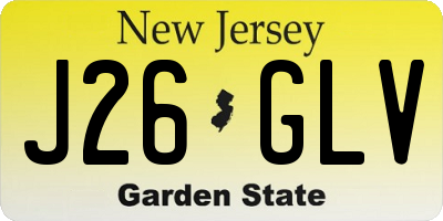NJ license plate J26GLV