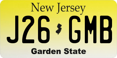 NJ license plate J26GMB