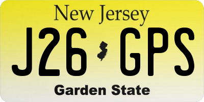 NJ license plate J26GPS