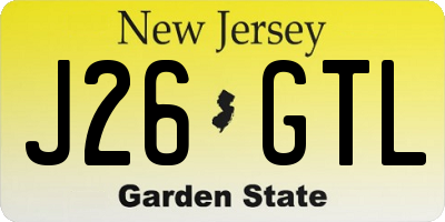 NJ license plate J26GTL