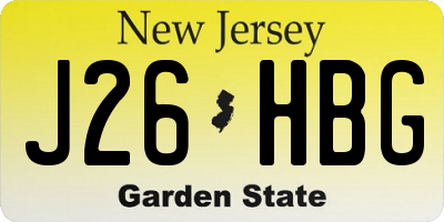 NJ license plate J26HBG