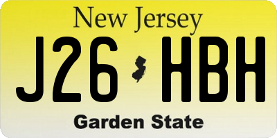NJ license plate J26HBH