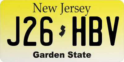 NJ license plate J26HBV