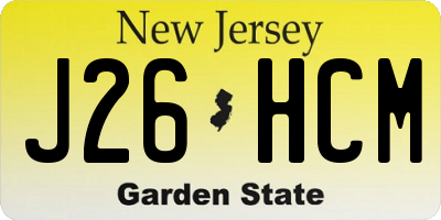 NJ license plate J26HCM