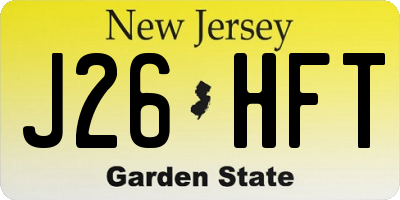 NJ license plate J26HFT