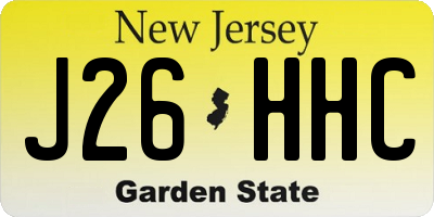 NJ license plate J26HHC
