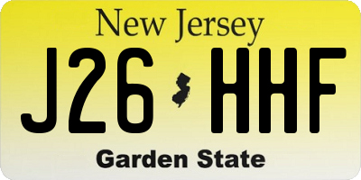 NJ license plate J26HHF