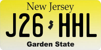 NJ license plate J26HHL