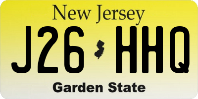NJ license plate J26HHQ