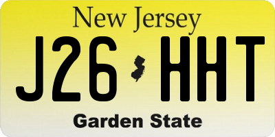 NJ license plate J26HHT