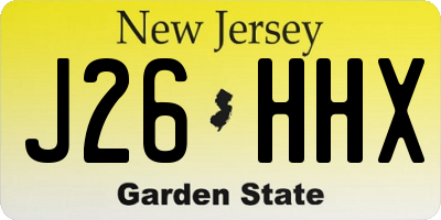 NJ license plate J26HHX