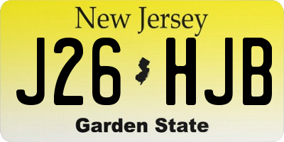 NJ license plate J26HJB