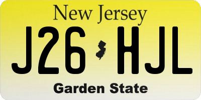 NJ license plate J26HJL