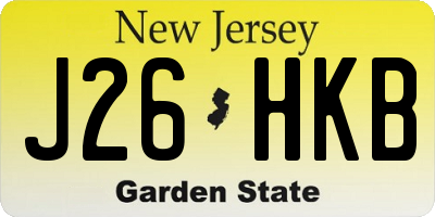 NJ license plate J26HKB