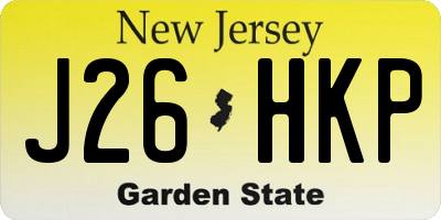 NJ license plate J26HKP