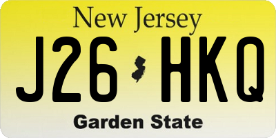 NJ license plate J26HKQ