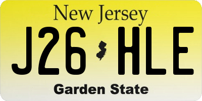 NJ license plate J26HLE