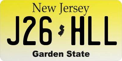 NJ license plate J26HLL