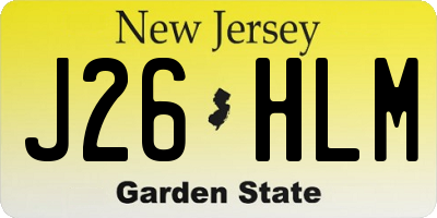 NJ license plate J26HLM