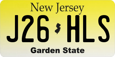 NJ license plate J26HLS