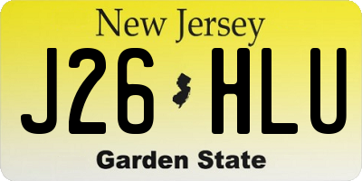 NJ license plate J26HLU