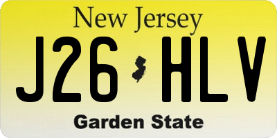 NJ license plate J26HLV