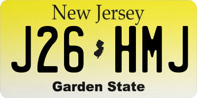 NJ license plate J26HMJ