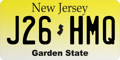 NJ license plate J26HMQ