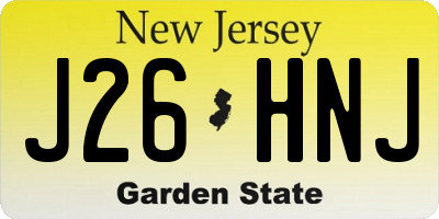 NJ license plate J26HNJ