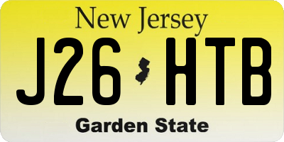 NJ license plate J26HTB