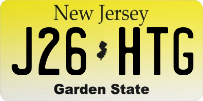 NJ license plate J26HTG