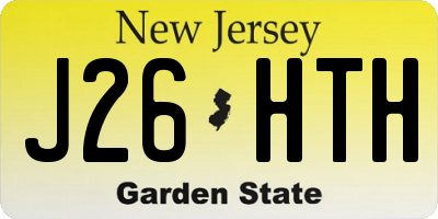 NJ license plate J26HTH