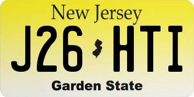 NJ license plate J26HTI
