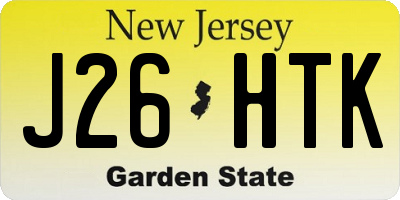 NJ license plate J26HTK