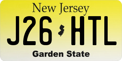 NJ license plate J26HTL