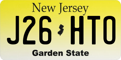 NJ license plate J26HTO