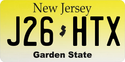 NJ license plate J26HTX