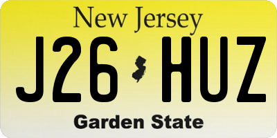 NJ license plate J26HUZ