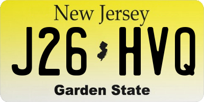 NJ license plate J26HVQ