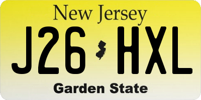 NJ license plate J26HXL