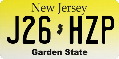 NJ license plate J26HZP