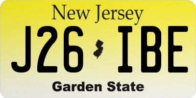 NJ license plate J26IBE
