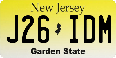 NJ license plate J26IDM