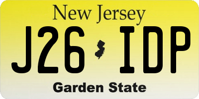 NJ license plate J26IDP