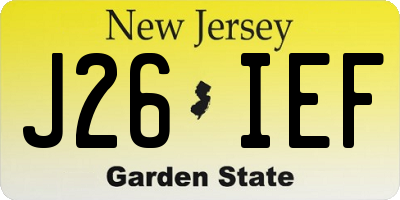 NJ license plate J26IEF