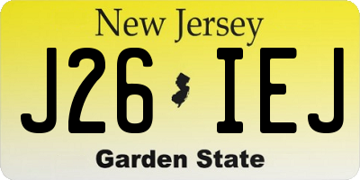 NJ license plate J26IEJ