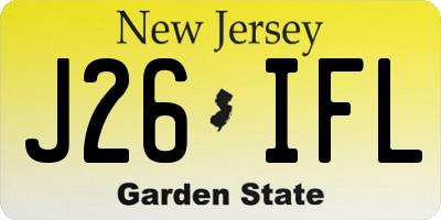 NJ license plate J26IFL
