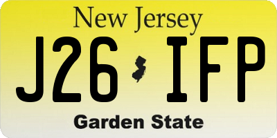 NJ license plate J26IFP
