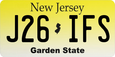 NJ license plate J26IFS