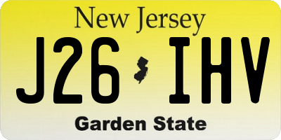 NJ license plate J26IHV